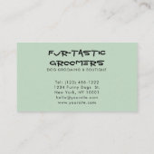 ウォーターカラー熱狂するパピードッグトリマーブティック 名刺 (裏面)