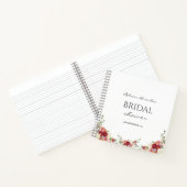 ウォーターカラー牡丹フローラブライダルシャワーゲスト ノートブック (内部)