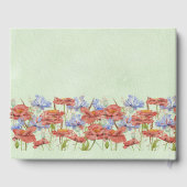 ウォーターカラー牧草地の結婚野草花ゲストハウス ゲストブック (裏面)