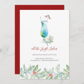 ウォーターカラー独身のレディースホリデイ招待状 シーズンカード (正面/裏面)