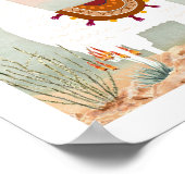 ウォーターカラー男女兼用ラマ子供部屋 ポスター (角)