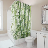 ウォーターカラー禅竹の調和 シャワーカーテン (インサイチュ)