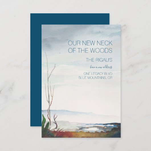 ウォーターカラー秋マウンテンズムービングアナウンス 出欠カード (正面/裏面)