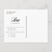 ウォーターカラー秋開花ガーランド秋の結婚式 インビテーションポストカード (裏面)