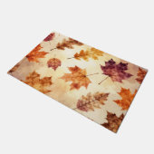 ウォーターカラー紅葉の秋のパターン ドアマット (アングル)