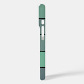 ウォーターカラー紙にグリーンとグレーのストライプ柄（冬） Case-Mate iPhoneケース (裏面 / 左)