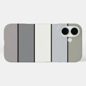 ウォーターカラー紙にグレーのトーンと黒のストライプ Case-Mate iPhoneケース (裏面 (横))