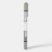 ウォーターカラー紙にグレーのトーンと黒のストライプ Case-Mate iPhoneケース (裏面 / 右)
