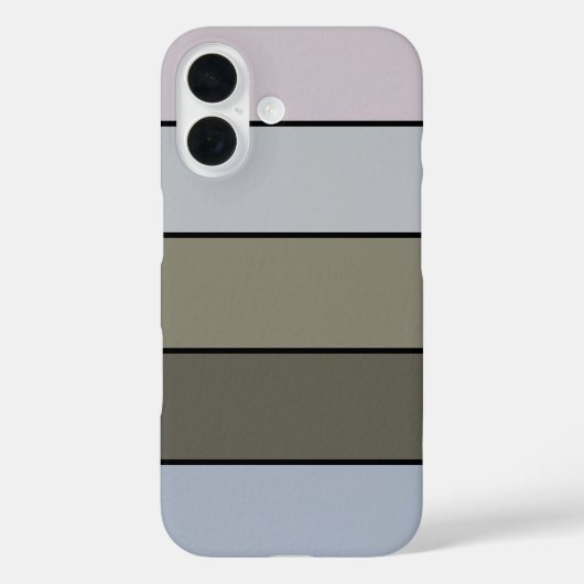 ウォーターカラー紙にグレー・グリーン・ブラックのストライプ Case-Mate iPhoneケース (裏面)