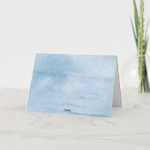 ウォーターカラー素朴カントリーバーンクリスマス シーズンカード (裏面)