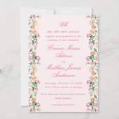 ウォーターカラー素朴ガーデンボホシック結婚ズ 招待状 (正面)