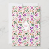 ウォーターカラー素朴ガーデンボホシック結婚ズ 招待状 (裏面)