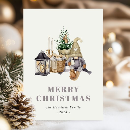 ウォーターカラー素朴ハイゲ格言ホリディハガキ シーズンポストカード