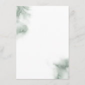 ウォーターカラー結婚グリーンリー情報ゲスト エンクロージャーカード (裏面)