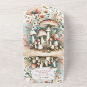 ウォーターカラー結婚コテージコア(封筒つき) オールインワン招待状 (外側)