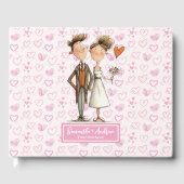 ウォーターカラー結婚ズカップルおもしろいゲストブック ゲストブック (正面)