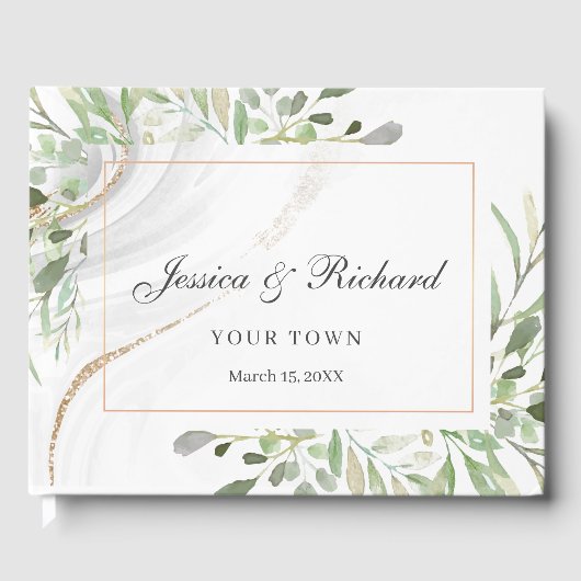 ウォーターカラー結婚ズゲストブック ゲストブック (正面)