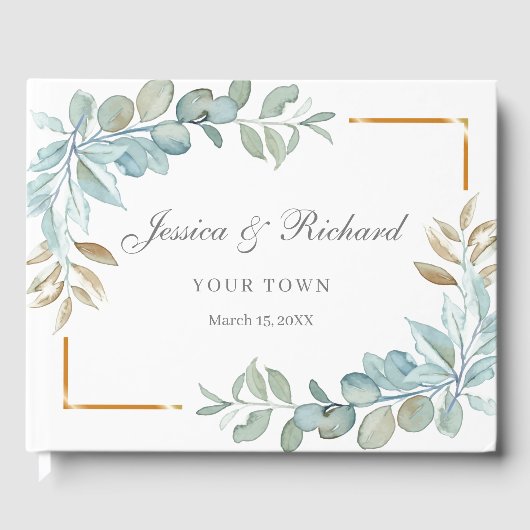 ウォーターカラー結婚ズゲストブック ゲストブック (正面)