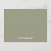 ウォーターカラー結婚ズドレス&赤面ガーデンブライダル エンクロージャーカード (裏面)