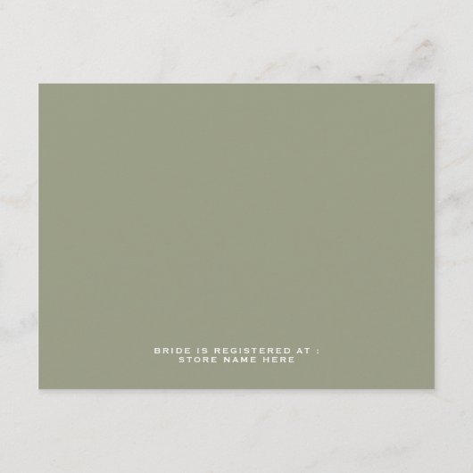 ウォーターカラー結婚ズドレス&赤面ガーデンブライダル エンクロージャーカード (裏面)