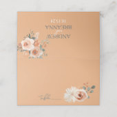 ウォーターカラー結婚ズフローラオレンジピーチ座席表 プレイスカード (外部開封)