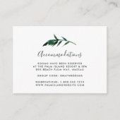 ウォーターカラー結婚パームズホテルアコモデーションカード エンクロージャーカード (正面)