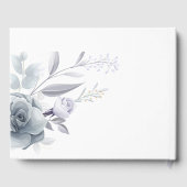 ウォーターカラー結婚フラワーズゲストブック ゲストブック (裏面)