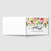 ウォーターカラー結婚フラワーズゲストブック ゲストブック (全面)