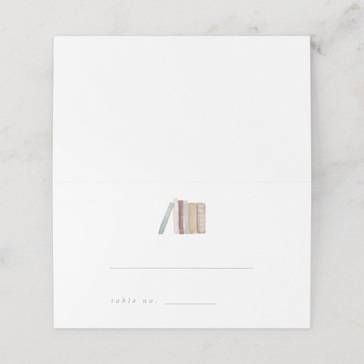 ウォーターカラー結婚ブックの折り畳みエスコートカード プレイスカード (外部開封)