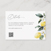 ウォーターカラー結婚レモン詳細 エンクロージャーカード (正面)