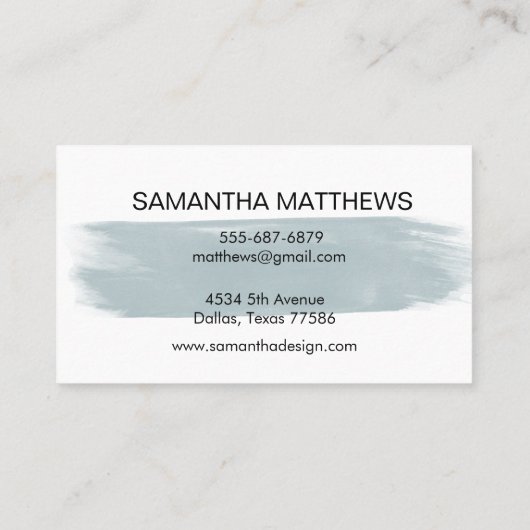 ウォーターカラー絵を描ハウス絵を描のブラシ線 名刺 (裏面)