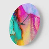 ウォーターカラー絵画アートの壁時計 ラージ壁時計 (傾斜)
