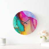 ウォーターカラー絵画アートの壁時計 ラージ壁時計 (ホーム)