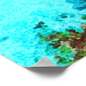 ウォーターカラー絵画ズオブモルディブハネムーンリゾート ポスター (角)