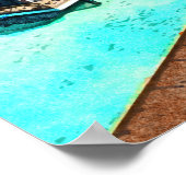 ウォーターカラー絵画ズオブモルディブリゾート ポスター (角)