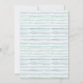 ウォーターカラー航海のセーリングヨットブライダルシャワー サンキューカード (裏面)