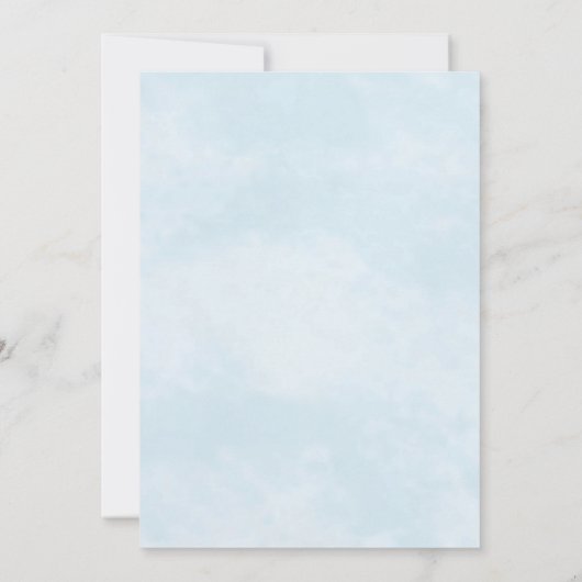 ウォーターカラー航海のブライダルシャワーシーライトハウス 招待状 (裏面)