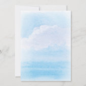 ウォーターカラー航海のラモダンイ結婚トハウス セーブザデート (裏面)