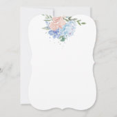 ウォーターカラー花束ハローワールドベビー発表 案内状 (裏面)