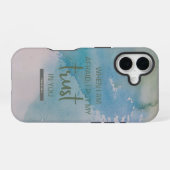 ウォーターカラー詩篇56:3 iPhone 16ケース (裏面横)