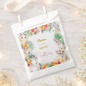 ウォーターカラー金ゴールドワイルドサファリ子供の誕生日 フェイバーバッグ (クリップ留めされた状態)