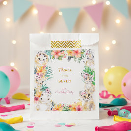 ウォーターカラー金ゴールドワイルドサファリ子供の誕生日 フェイバーバッグ