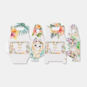 ウォーターカラー金ゴールドワイルドサファリ子供の誕生日 フェイバーボックス (折り畳みなし)