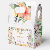 ウォーターカラー金ゴールドワイルドサファリ子供の誕生日 フェイバーボックス (オープン)