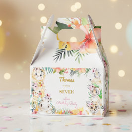 ウォーターカラー金ゴールドワイルドサファリ子供の誕生日 フェイバーボックス