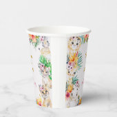 ウォーターカラー金ゴールドワイルドサファリ子供の誕生日 紙コップ (右)