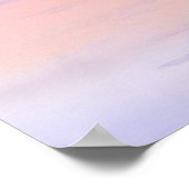 ウォーターカラー風景画 - 海の日の出 ポスター (角)