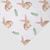 ウォーターカラー うさぎとグリーン Easter パターン 薄葉紙 (詳細)