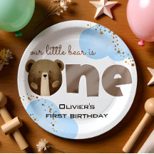 ウォーターカラー うちのくまちゃんは1歳の誕生日