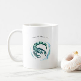ウォーターカラー さそり座 占星術 星座 | モノグラム コーヒーマグカップ